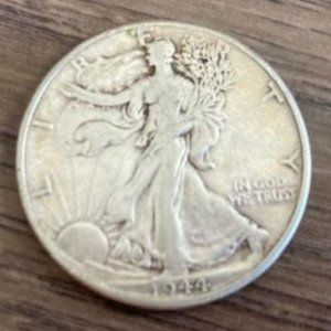 Old Silver Coin- 1944 Walking Liberty Half Dollar